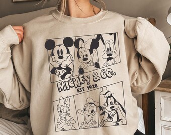 Mickey & Co Est 1928 Sweatshirt, Unisex Hoodie, Mickey And Friends Shirt, Disney Shirts, Disney Trip Shirt, Mickey and Co Graphic Tee