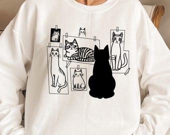 This is Art and This is Artist Cat Gallery Shirt, Artistic Cat Graphic Hoodie, Cat Art Shirt for Feline Lovers, Cute Cat Shirt