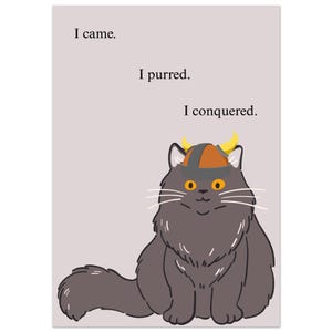 Cat Poster Funny, Cat Lover Art, Cat Mom Poster, Cat Wall Art Bathroom, Black Cat Poster, Gift for Cat Lovers