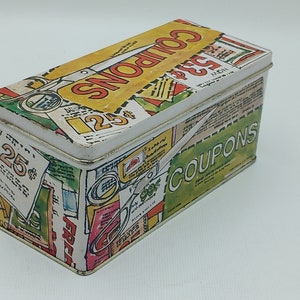 Vintage 1981 Coupon Tin Box image 8