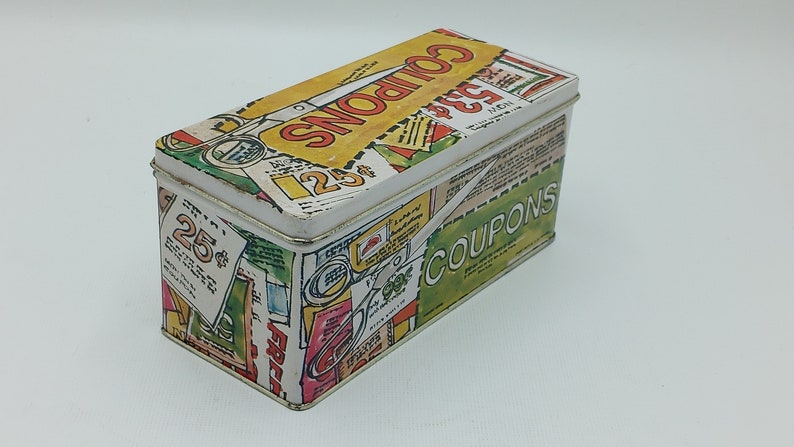 Vintage 1981 Coupon Tin Box image 8