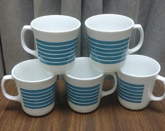 Vintage Corning Corelle Coffee Mugs - Set of 5