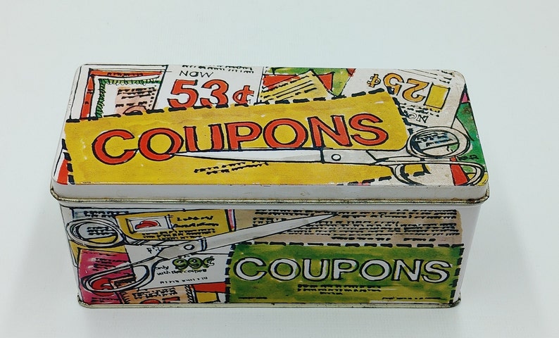 Vintage 1981 Coupon Tin Box image 6