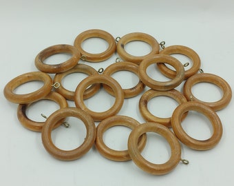 Vintage Wooden Curtain Rings