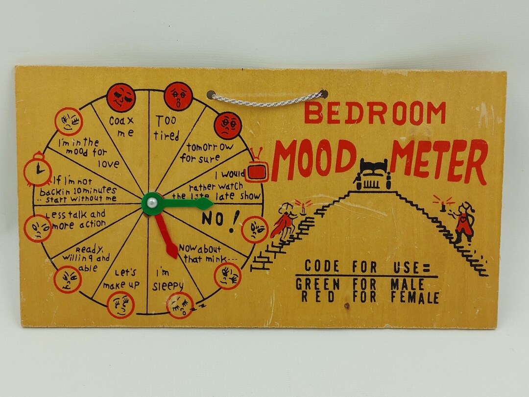 Vintage Wooden Bedroom Mood Meter Wall Hanging Sign - Etsy