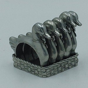 Seagull Pewter Goose Napkin Holder