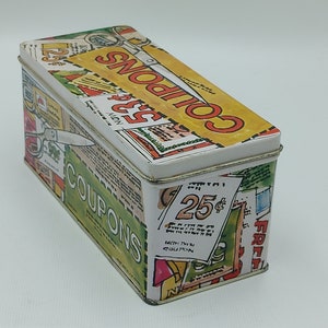 Vintage 1981 Coupon Tin Box image 2