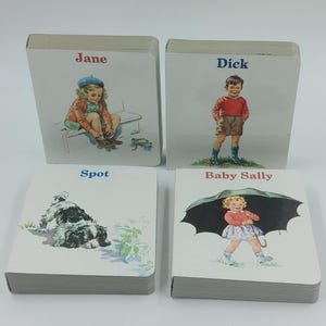 Vintage 2002 Dick and Jane Board Books - Set of 4