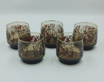 Vintage Smoky Embossed Glasses