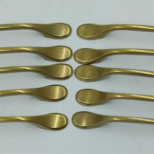 Vintage Brass Pull Handles Set of 10