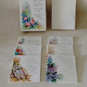 Cartes de pensées d'inspiration religieuse vintage