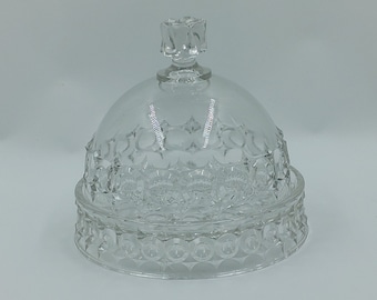 Vintage Käse / Butter Dome Glasschale