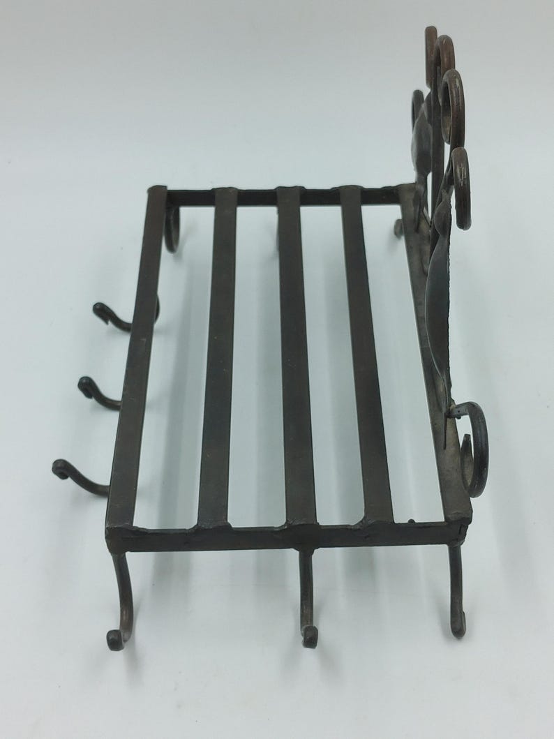 Vintage Wrought Iron Wall Rack With Bird Silhouette Design - Etsy