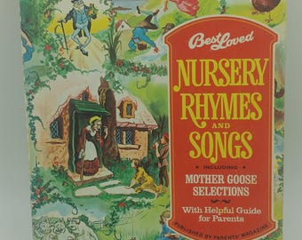 Livre de comptines et de chansons les plus appréciées, vintage 1974