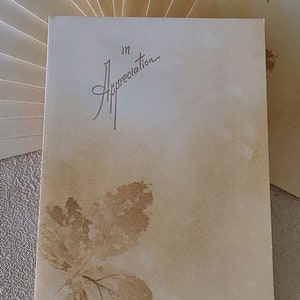 Cartes de remerciement vintage pour condoléances