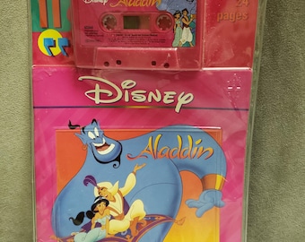 Vintage French Disney Aladdin Book and Tape