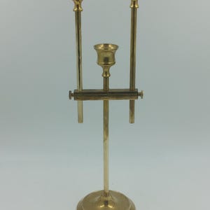 Vintage Adjustable Brass Candelabra 3-Arms