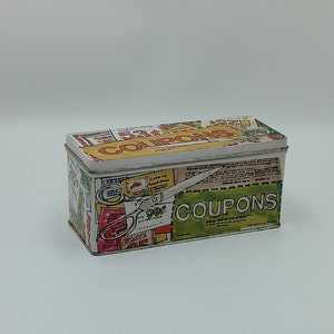 Vintage 1981 Coupon Tin Box image 4