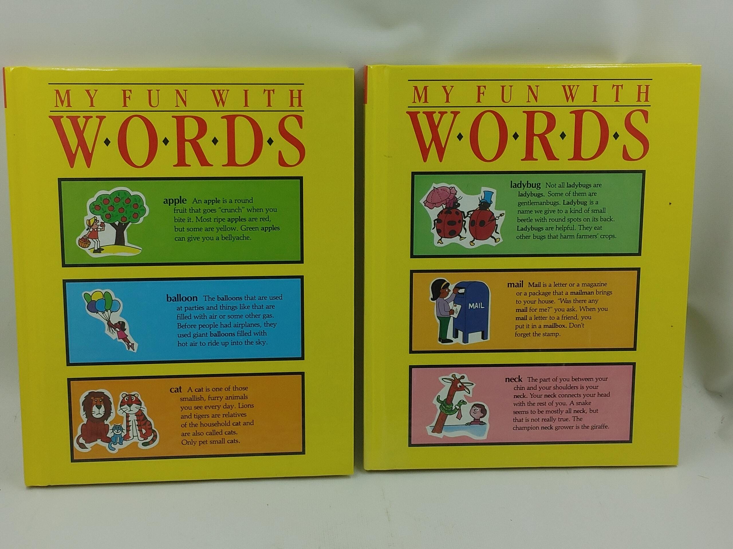 Vintage 1991 My Fun With Words Dictionary 2 Volumes - Etsy