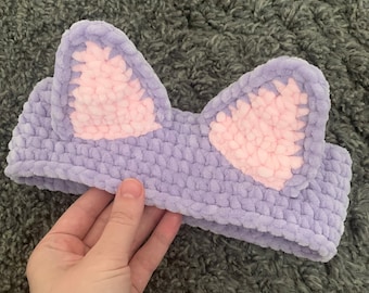 Headband with cat ears, Baby headband, Soft headband