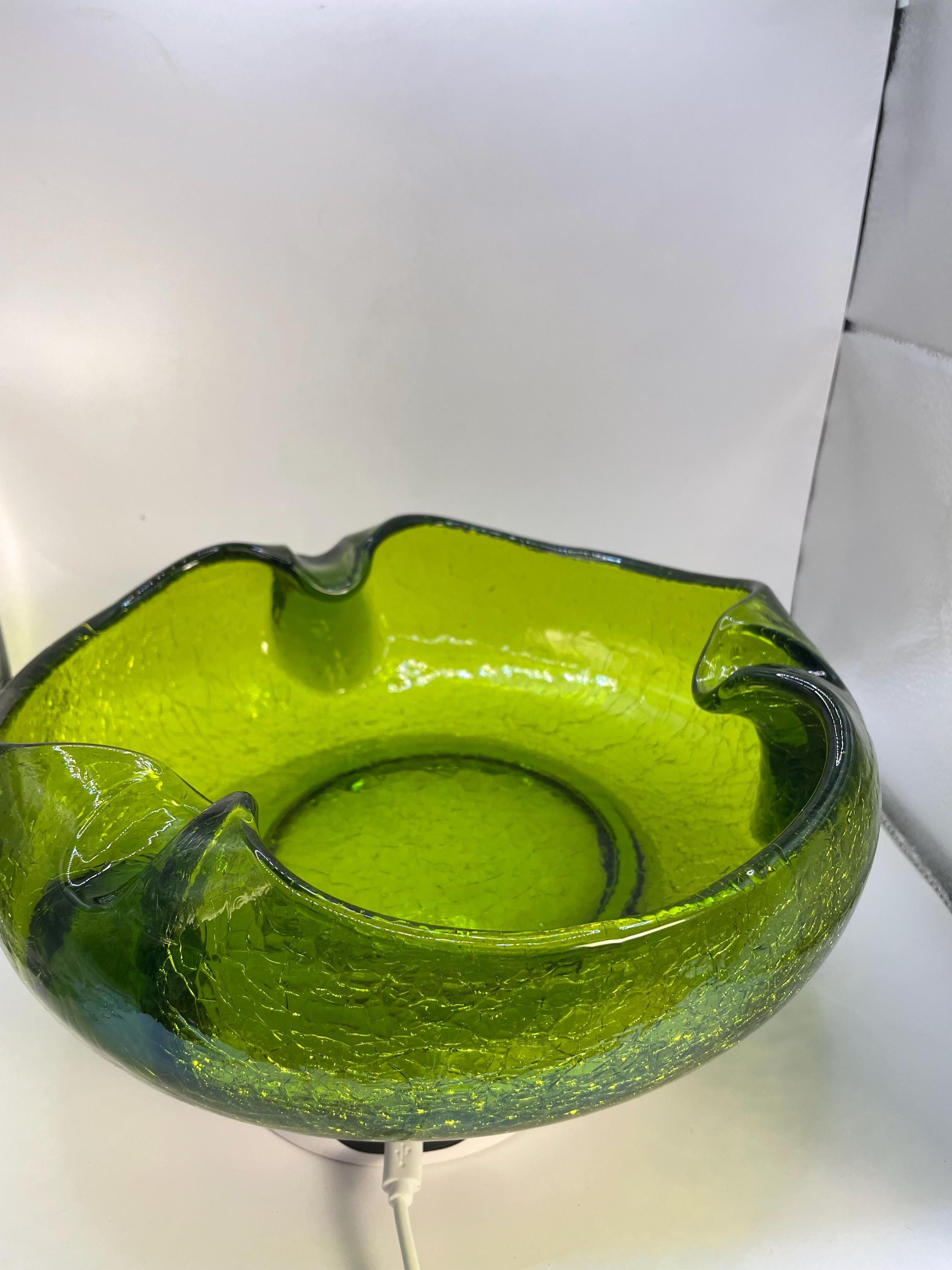 70sビンテージ】VIKING グリーンガラス灰皿 ミッドセンチュリー