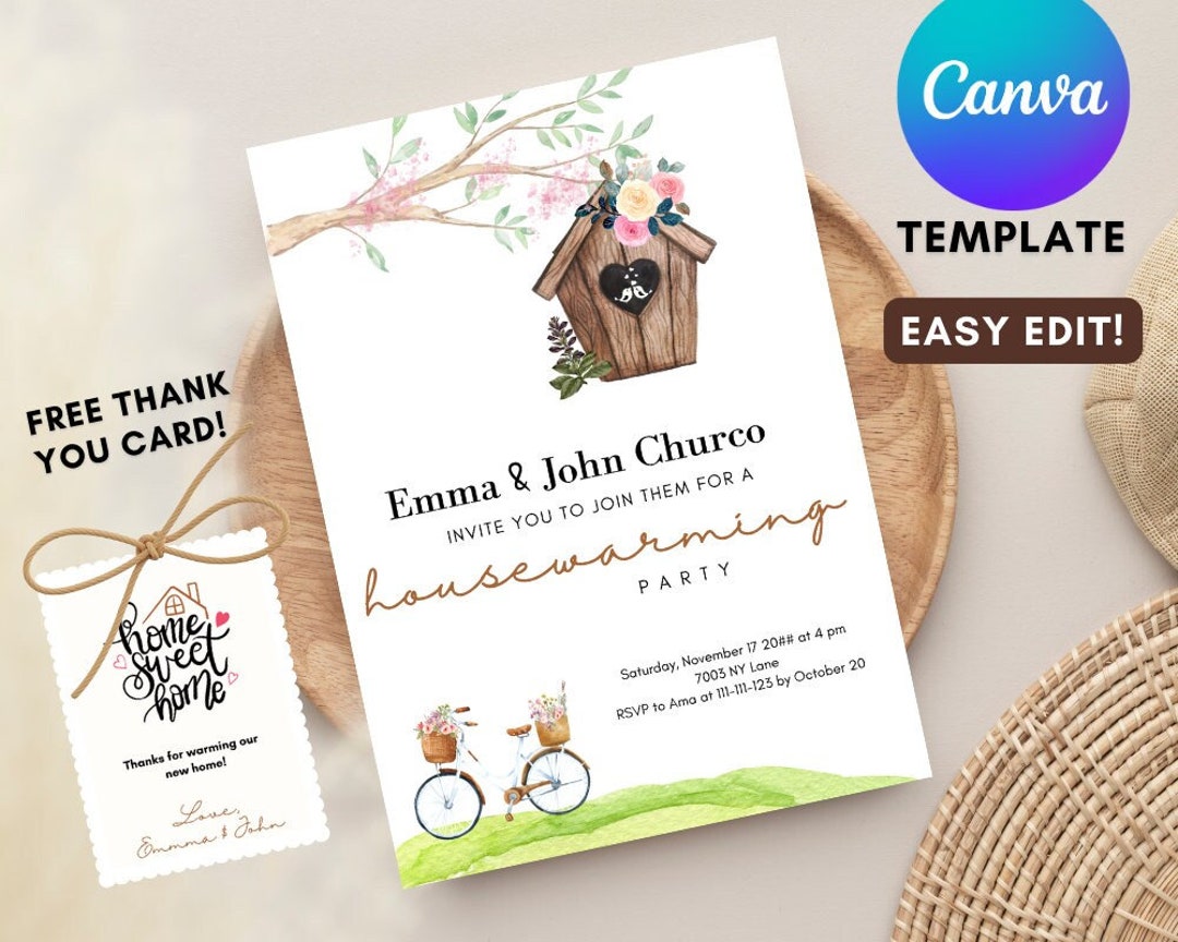 House Warming Invitation Editable House Warming Invitation - Etsy