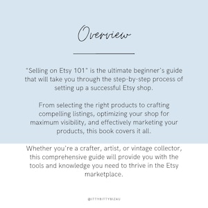 Selling on Etsy 101 The Ultimate Step-By-Step Beginner's Guide to Setting Up A Successful Etsy Shop Instant Digital Download eBook 124 Pages image 2