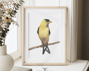 Goldfinch Gift for Mom | Mom Bird Nerd | Goldfinch Art | Mother's Day Bird Art Print | Mom Bird Lover Gift | Mom Birders Gift