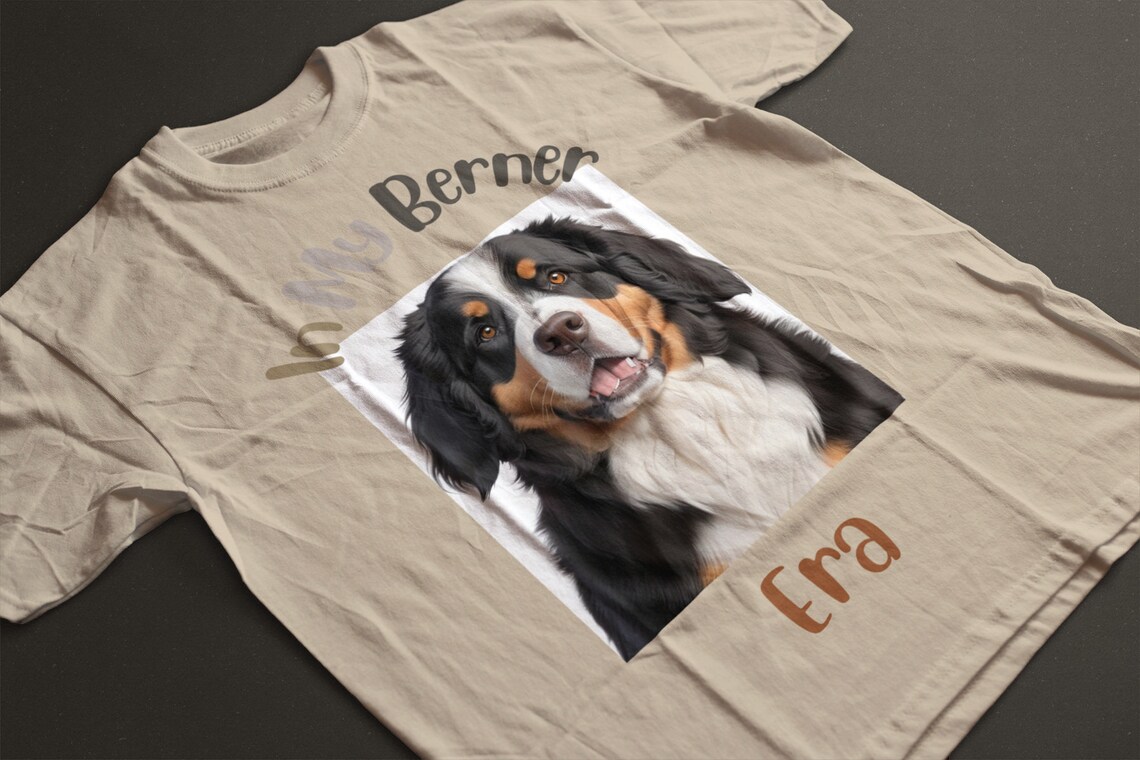 Bernese Papa, Father's Day, Bernese Mountain Dog Cotton T-Shirt