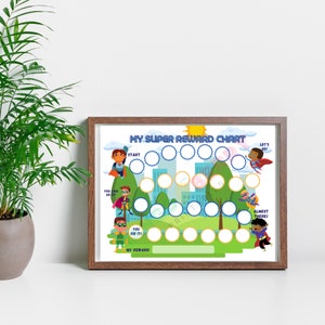 Printable Reward Chart, Toddler Reward Chart, Kids Routine Chart, Child Behavior Chart, Superhero Boys Reward Chart, Instant Download