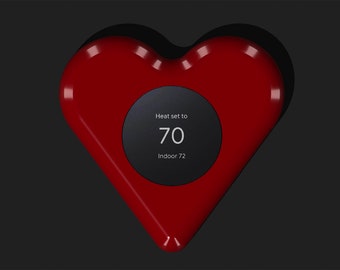 Staffa a forma di cuore per termostato Google Nest stampata in 3D