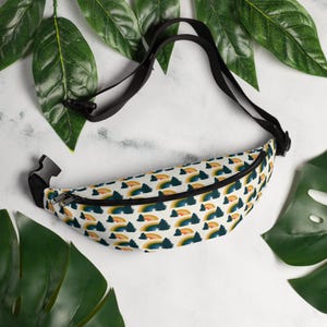 Rainbow Hip Pack | Pine Tree Fanny Pack | Hiking Sling Bag | Outdoor Camping Gear | Dog Gear