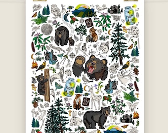 Mountain Hikes Art Poster