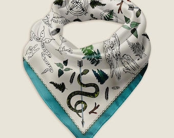 Peace Out in the Woods Bandana Scarf | 100% Recycled Material | 3 Size Options