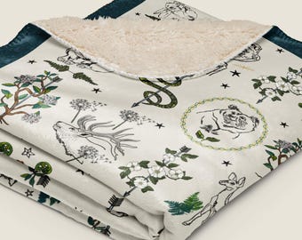 Fierce, Feral, & Free Velvety Sherpa Blanket