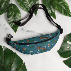Rabbit Hip Pack | Mushroom Fanny Pack | Hiking Sling Bag | Outdoor Camping Gear | Festival Accessory