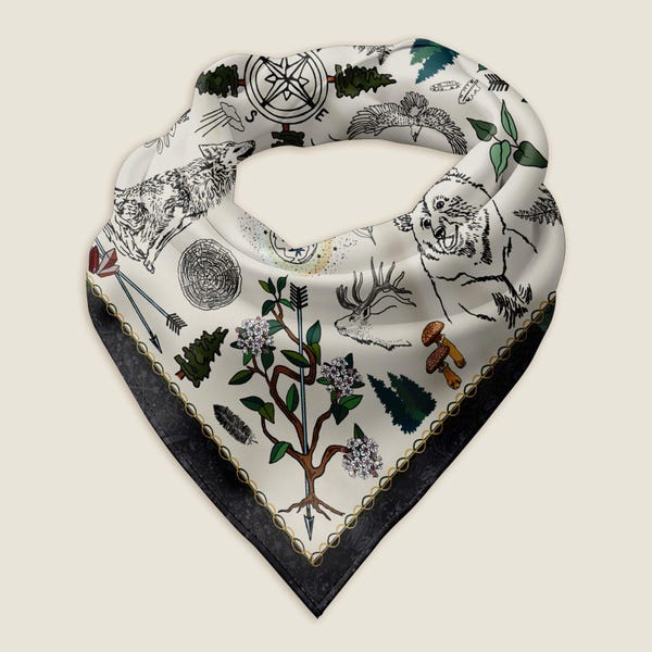 Fierce, Feral, and Free Wilderness Bandana | 100% Recycled Material | 3 Size Options