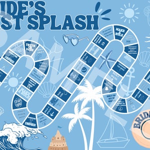 Bride&#39;s Last Splash - Board Game - Party Game - Bachelorette -  Matte Horizontal Posters