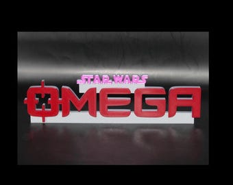 Omega - Bad Batch - 3D printed Logo Sign Wall Desk Shelf Art
