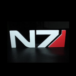 Mass Effect N7 3D printed Logo Sign Wall Desk Shelf Art