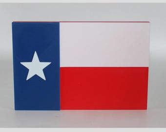 Texas Flag 3D printed Logo Sign Wall Desk Shelf Art