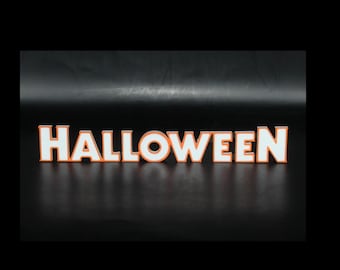 Halloween 3D printed Logo Sign Wall Desk Shelf Art
