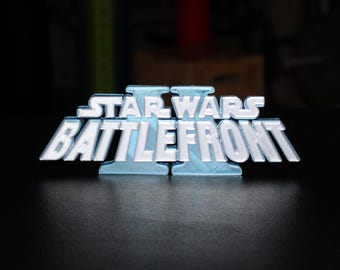 Battlefront II Video Game 3D printed Logo Sign Wall Desk Shelf Art