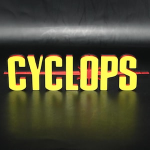 Cyclops Jumbo 12.5 in wide 3D printed Logo Sign Wall Desk Shelf Art