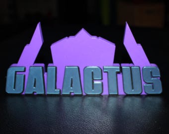 Galactus 3D printed Logo Sign Wall Desk Shelf Art