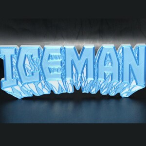 Iceman 3D Printed Logo Sign Wall Desk Shelf Art - Etsy