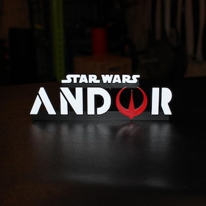 Andor 3D printed Logo Sign Wall Desk Shelf Art