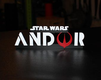Andor 3D printed Logo Sign Wall Desk Shelf Art