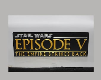 Star Wars, The Empire Strikes Back, 3D printed Logo Sign Wall Desk Shelf Art