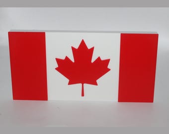 Canada Flag 3D printed Logo Sign Wall Desk Shelf Art
